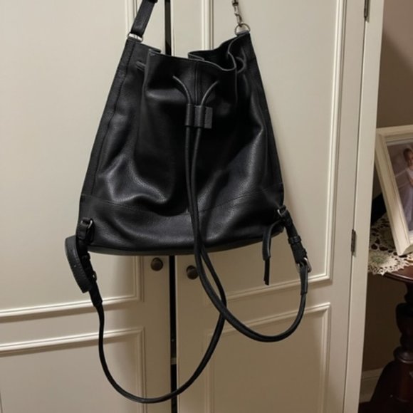 Lucky Brand Black Women's Faye Convertible Leather Backpack - Picture 3 of 6